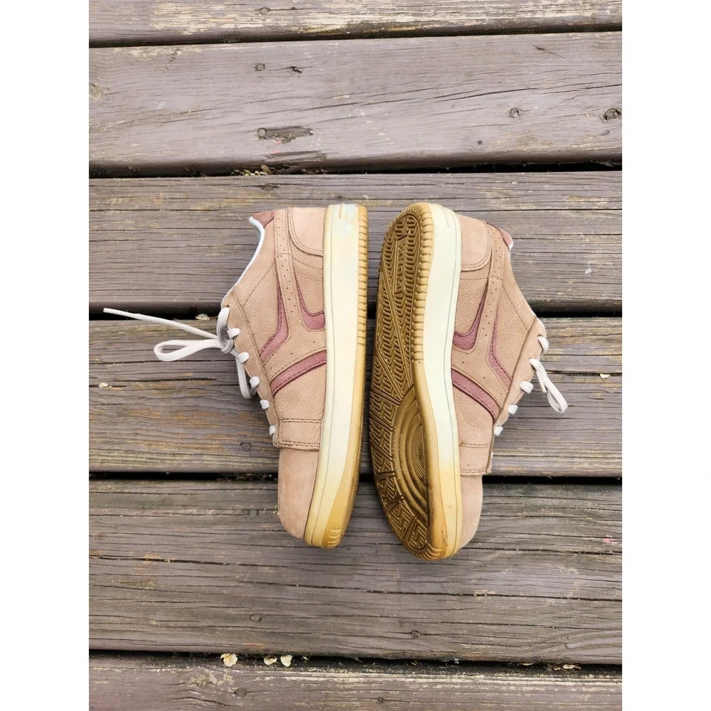 Worx Red Wing Shoes Safety Sneakers Tan‎ Burgundy Steel Toe 5104 Women 8.5W